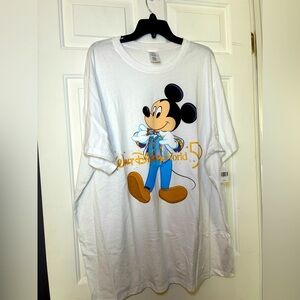 Walt Disney World 50th Anniversary Mens Graphic T Shirt NWT XXXL White/Gold/Blue
